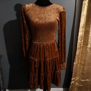 light copper dress